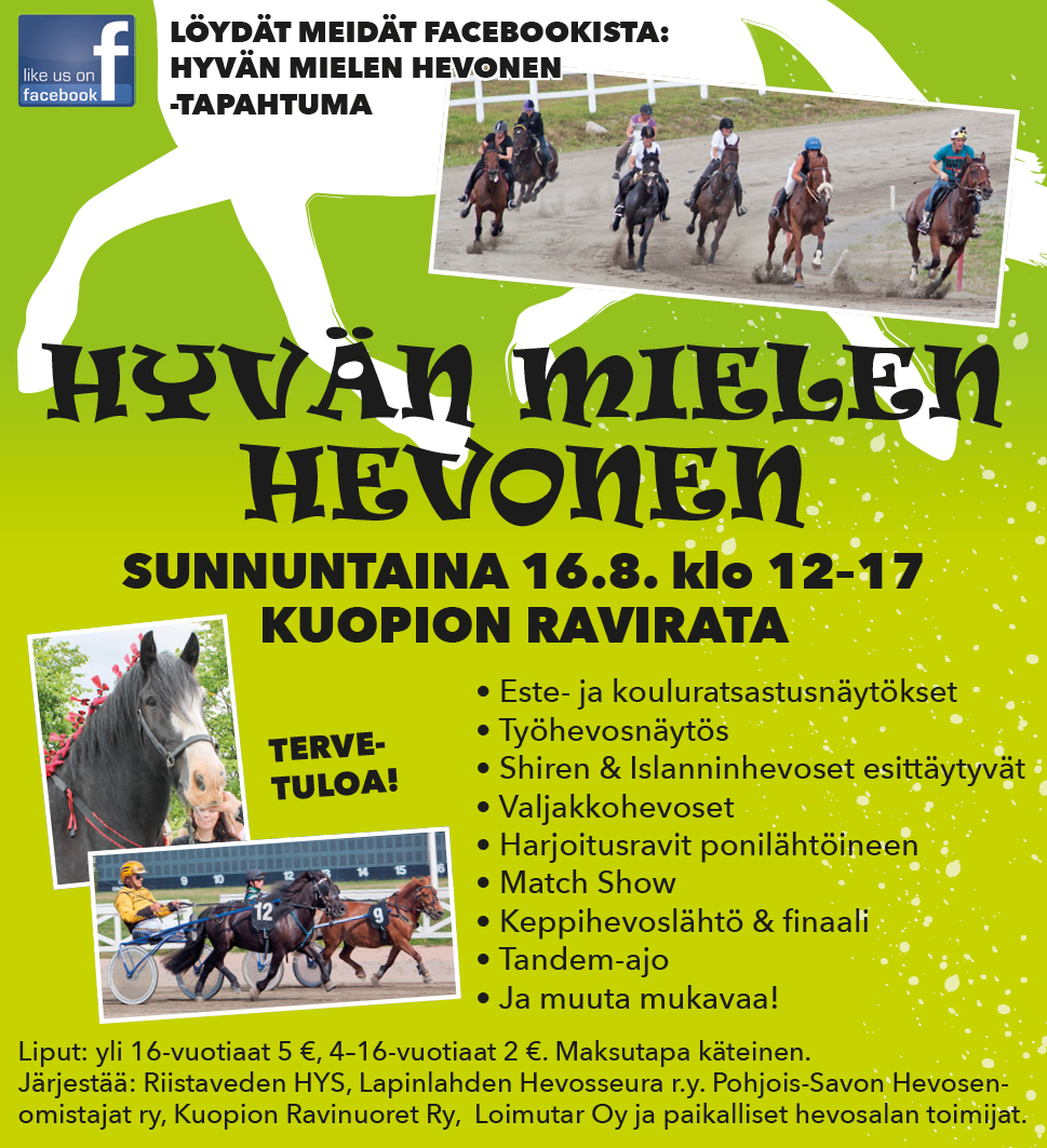 Hyvän mielen hevonen 16.8.2015.